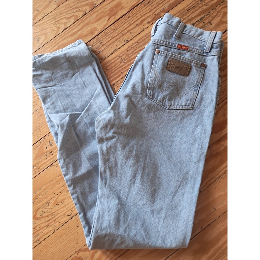 Wrangler 14MWZGH Vintage Jeans Women Size 11 38 Length Light Wash Western 5b - Picture 2 of 3